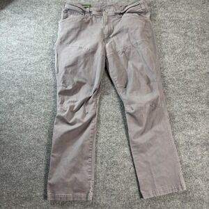 Orvis Pants Mens 36x29 Gray Canvas Chino Cargo Regular Fit Workwear Straight Leg